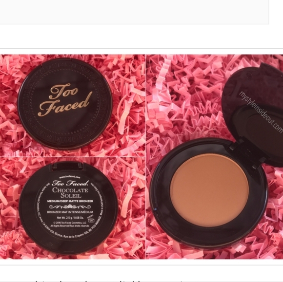 NWOB $30 Too Faced Chocolate Soleil Bronzer 2.5g - Picture 8 of 8